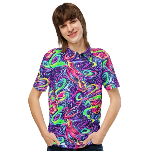 The Color Spiral on a Men's Slim Fit Polo Shirt