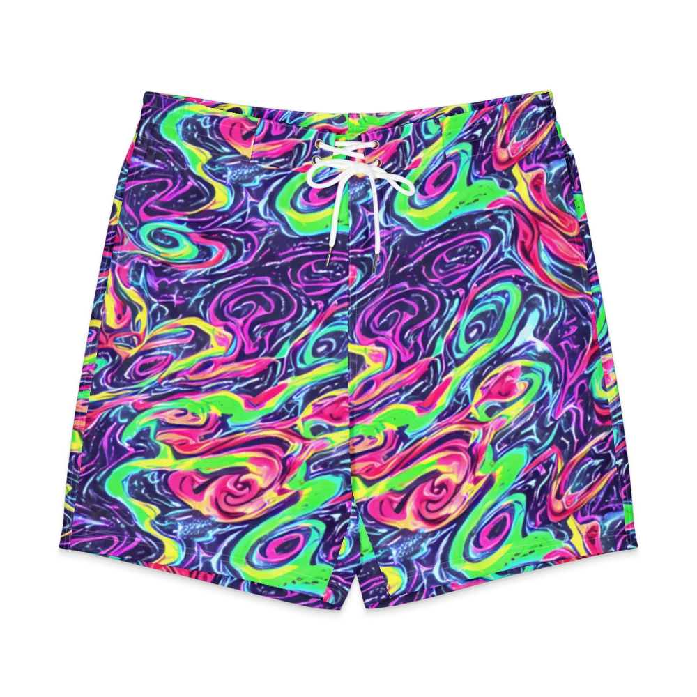 The Color Spiral on Men's Board Shorts — Front