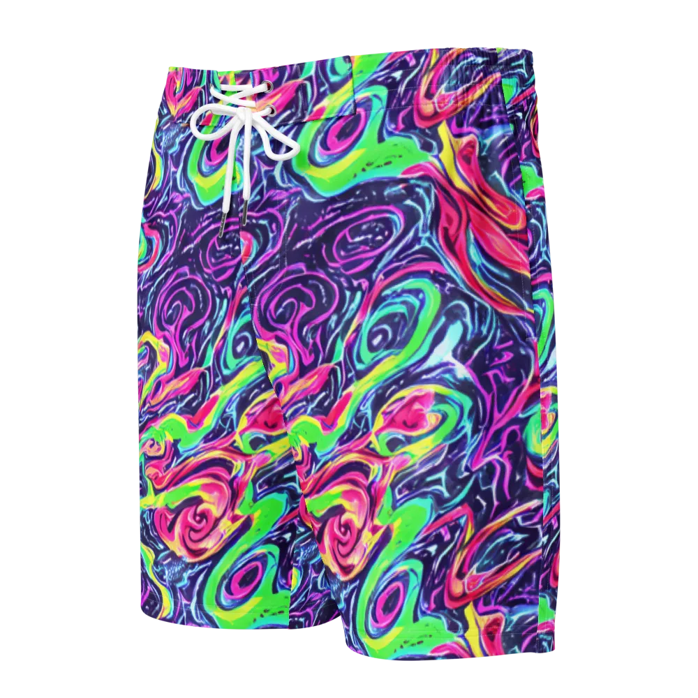 The Color Spiral on Men's Board Shorts — Front