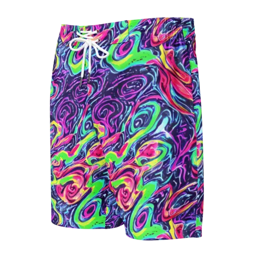 The Color Spiral on a Men's Board Shorts