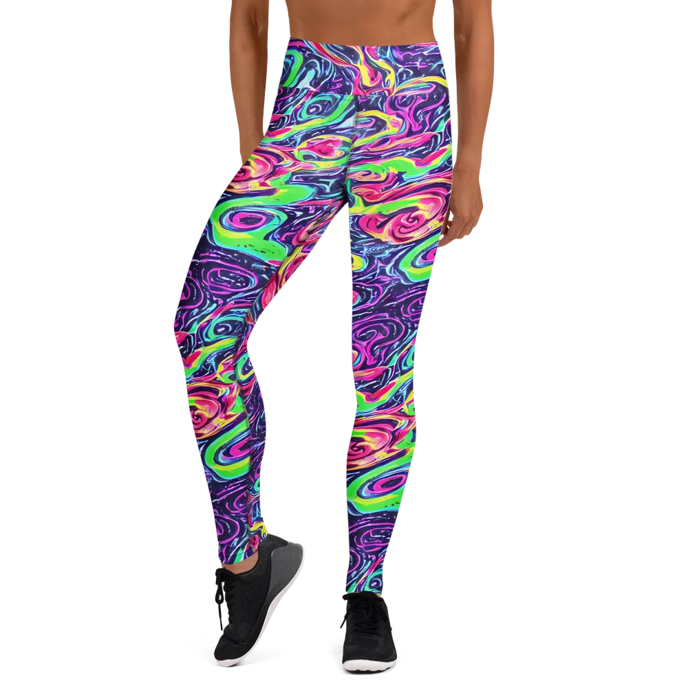 The Color Spiral on Yoga Leggings — Front