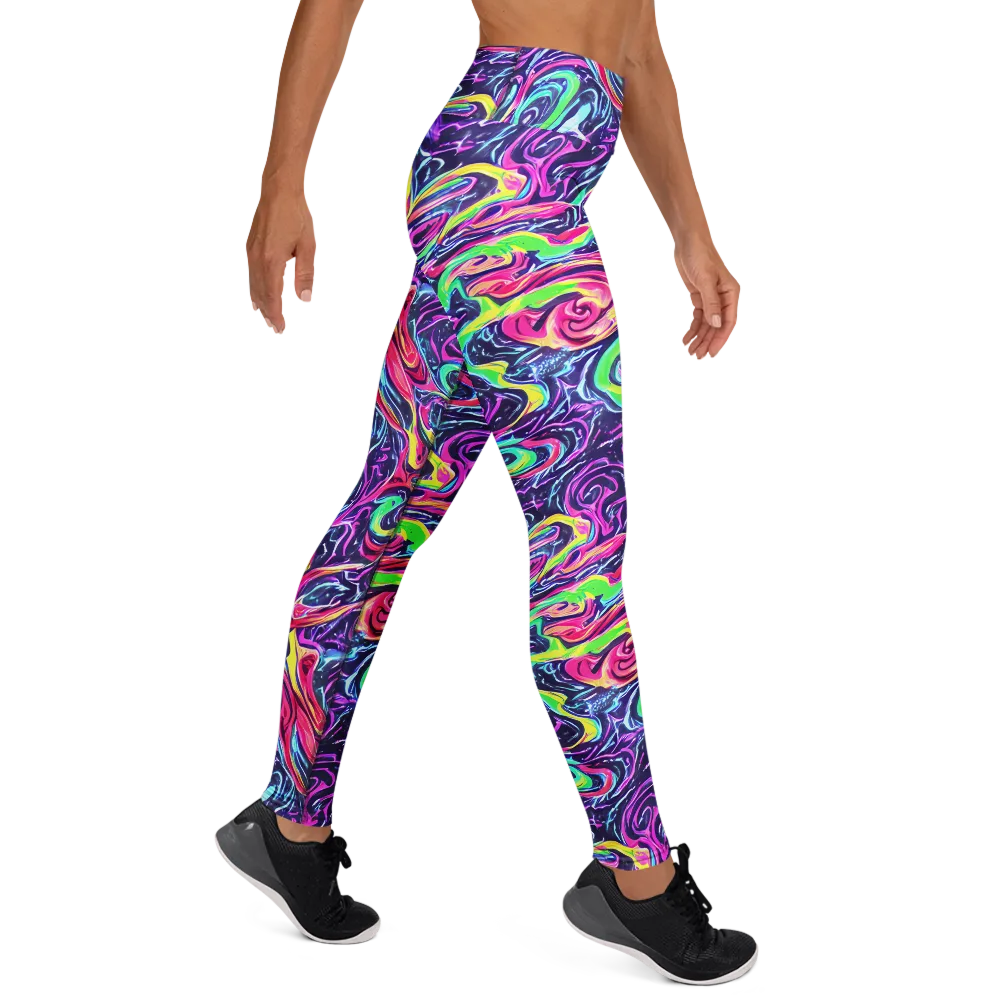 The Color Spiral on Yoga Leggings — Right