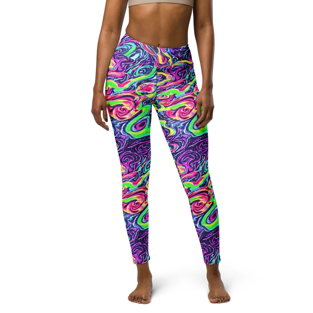 The Color Spiral on Yoga Leggings — Front