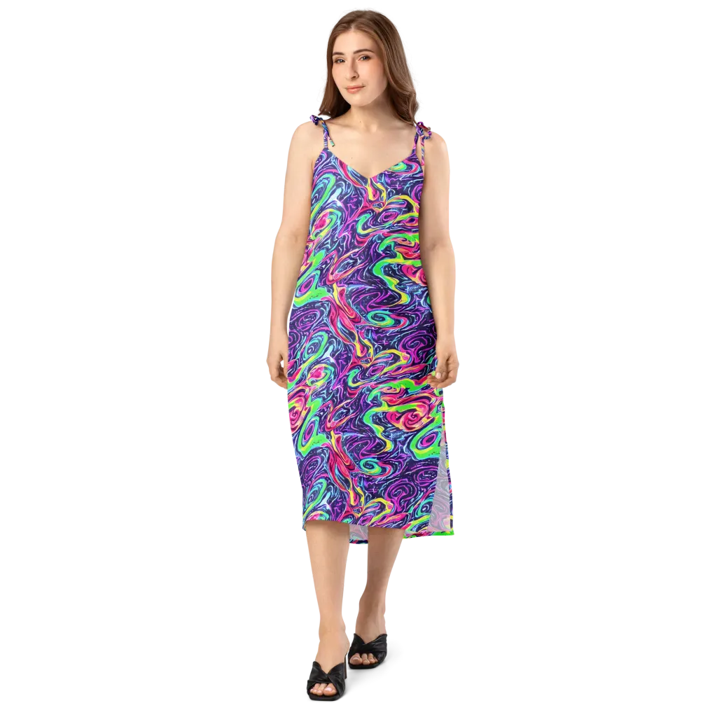The Color Spiral on Slip Dress — Front
