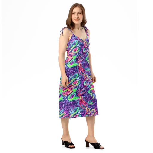 The Color Spiral on a Slip Dress