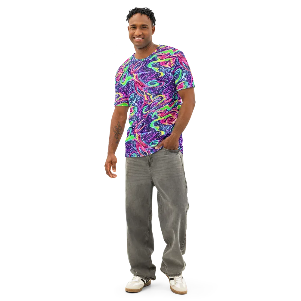 The Color Spiral on Men's Cotton Crew Neck T-Shirt — Front