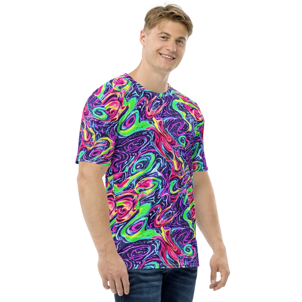 The Color Spiral on Men's Crew Neck T-Shirt — Right