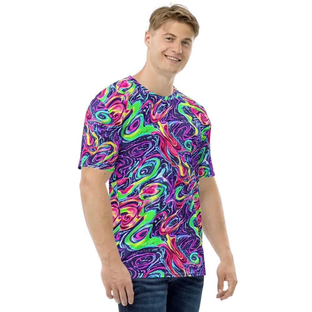 The Color Spiral on Men's Crew Neck T-Shirt — Right