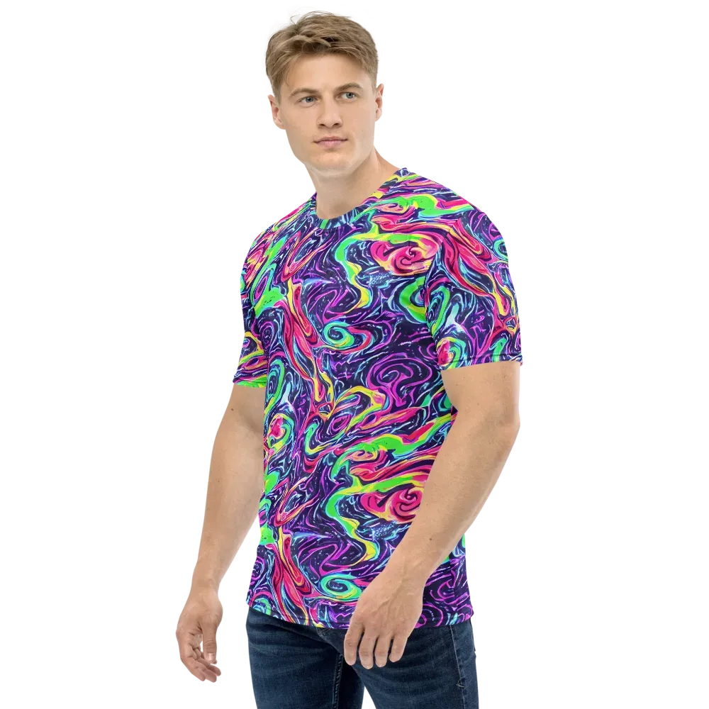 The Color Spiral on Men's Crew Neck T-Shirt — Left