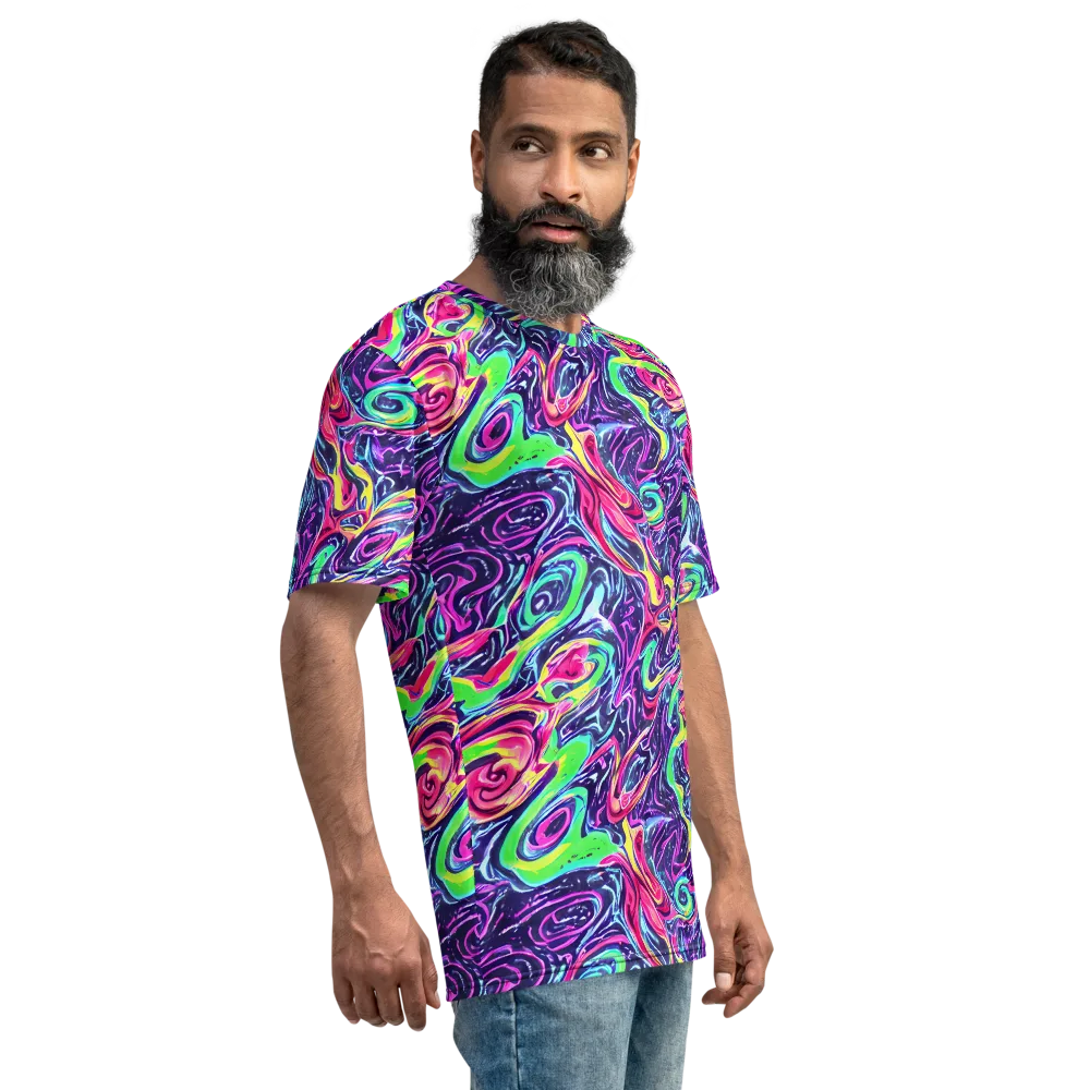 The Color Spiral on Men's Crew Neck T-Shirt — Right