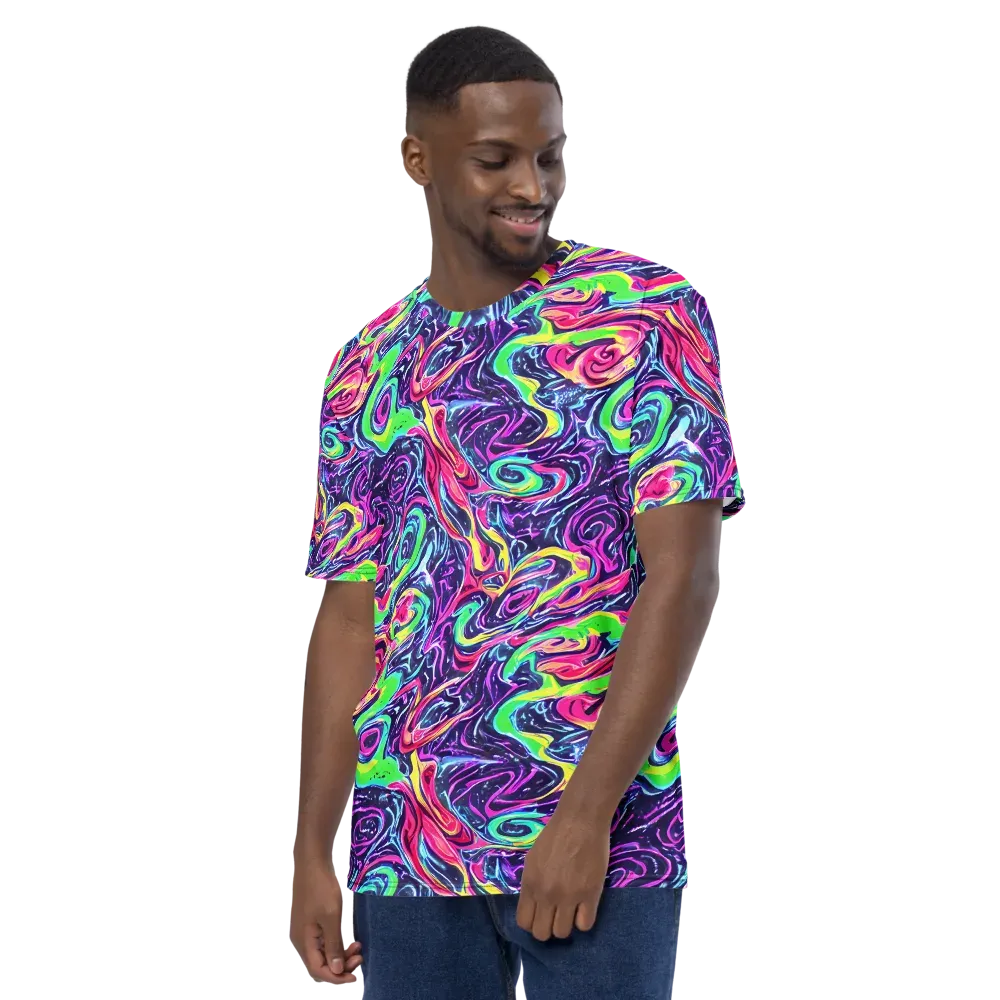The Color Spiral on Men's Crew Neck T-Shirt — Left