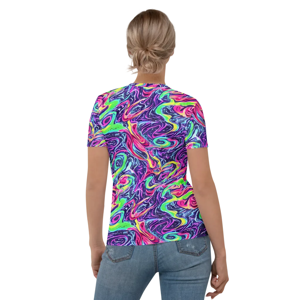 The Color Spiral on Women's Crew Neck T-Shirt — Back