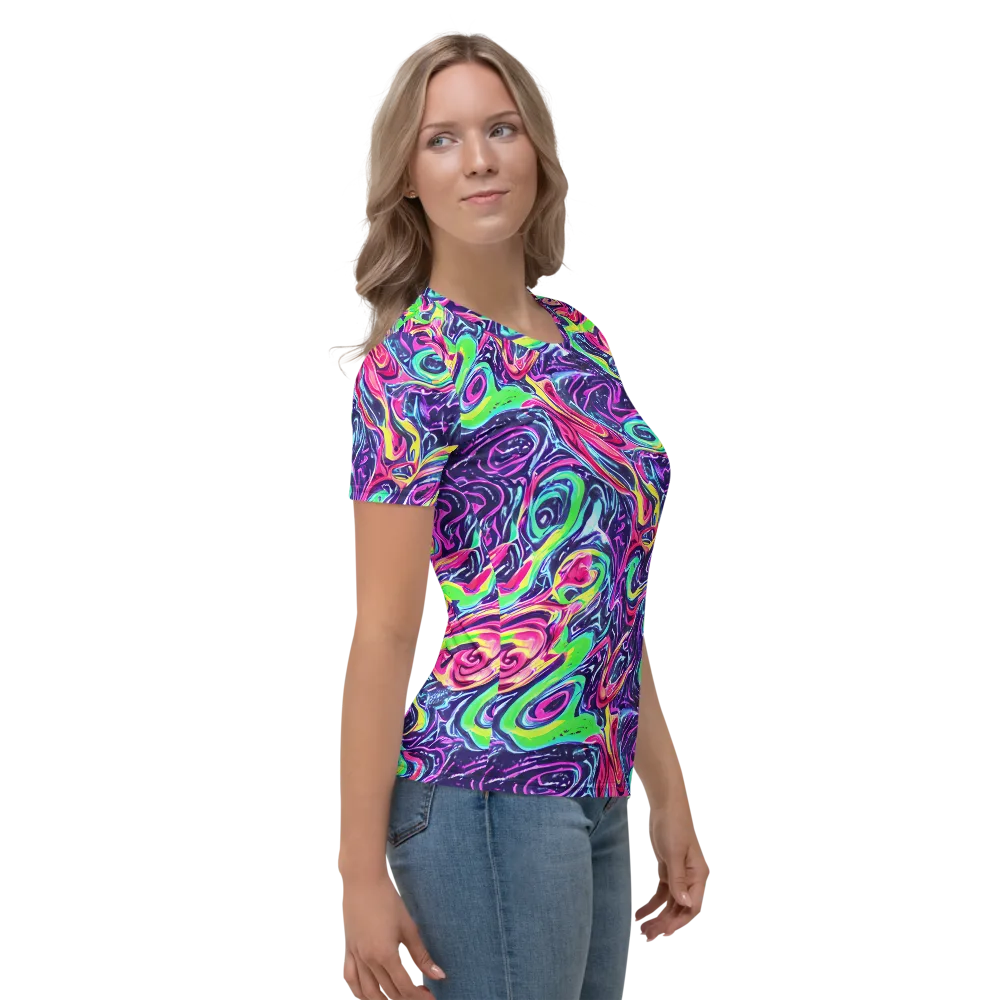 The Color Spiral on Women's Crew Neck T-Shirt — Right