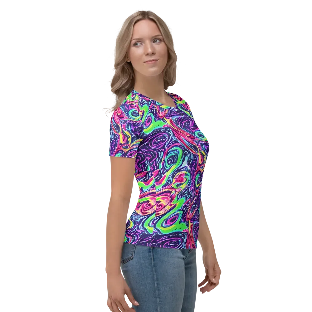 The Color Spiral on Women's Crew Neck T-Shirt — Right