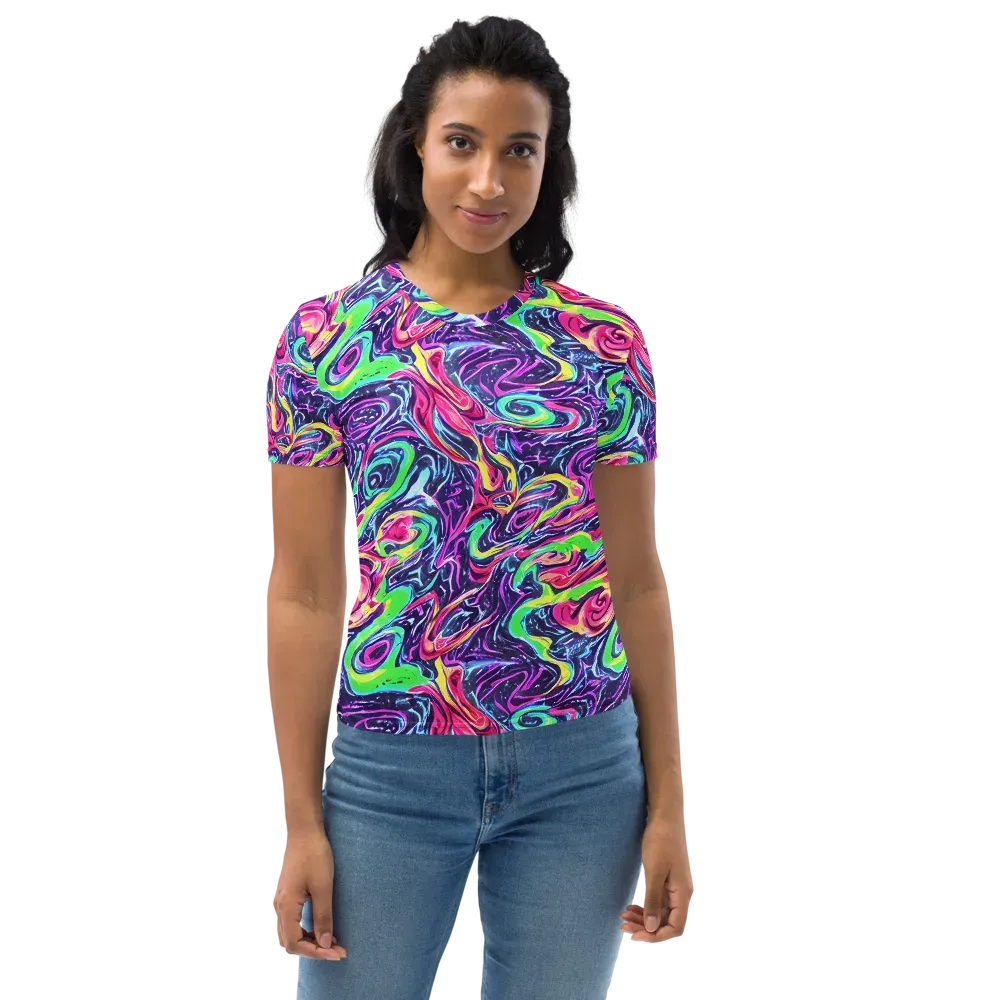 The Color Spiral on Women's Crew Neck T-Shirt — Front