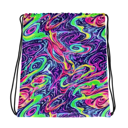 The Color Spiral on a Drawstring Bag
