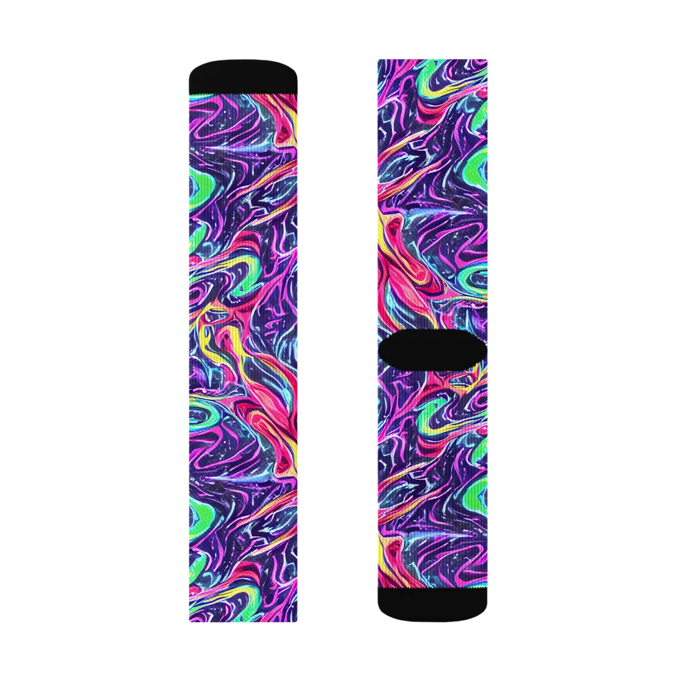 The Color Spiral on Socks — Right Sock