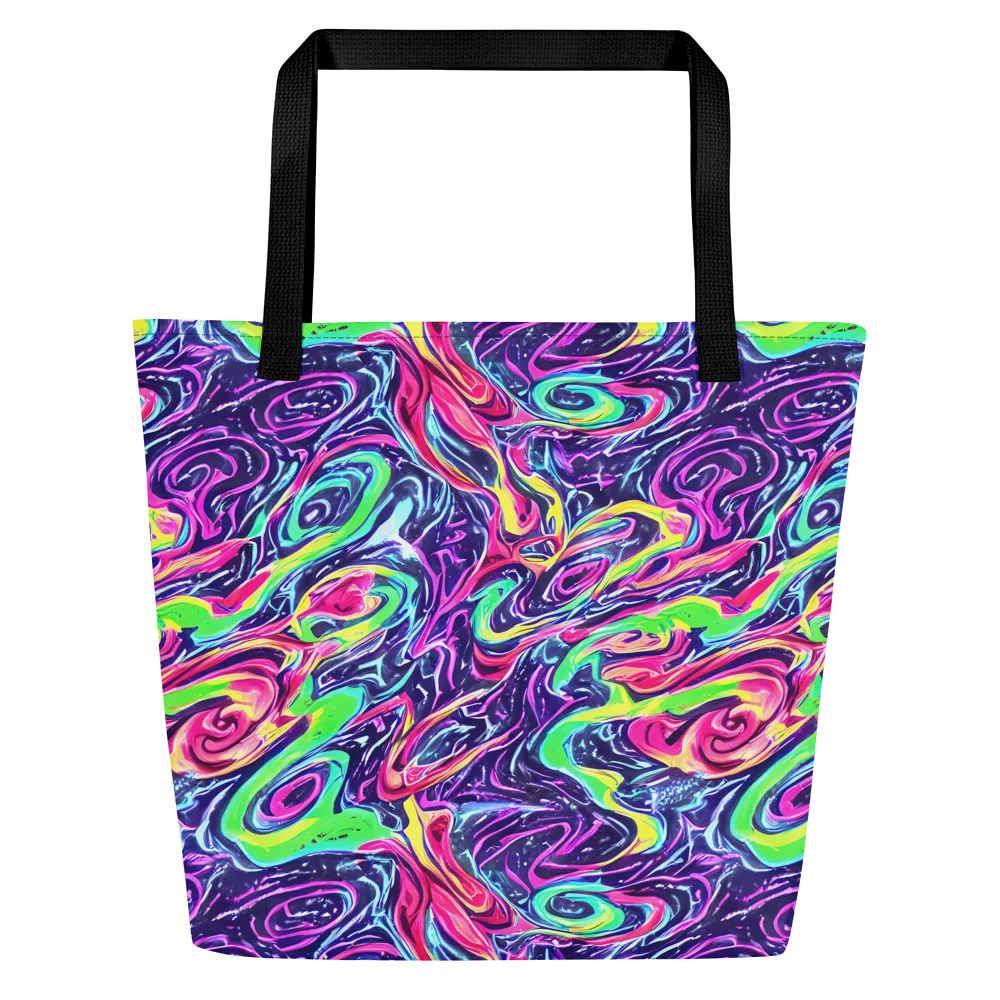 The Color Spiral on Large Tote Bag W/ Pocket — Front