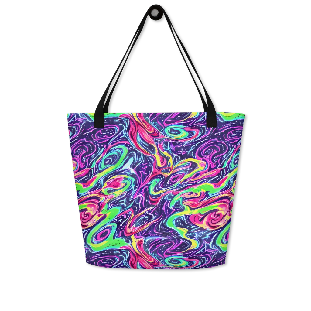 The Color Spiral on Large Tote Bag W/ Pocket — Front