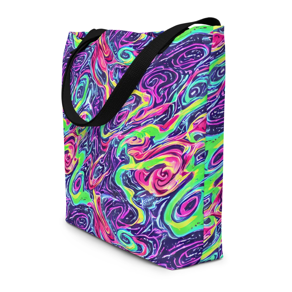 The Color Spiral on Large Tote Bag W/ Pocket — Front