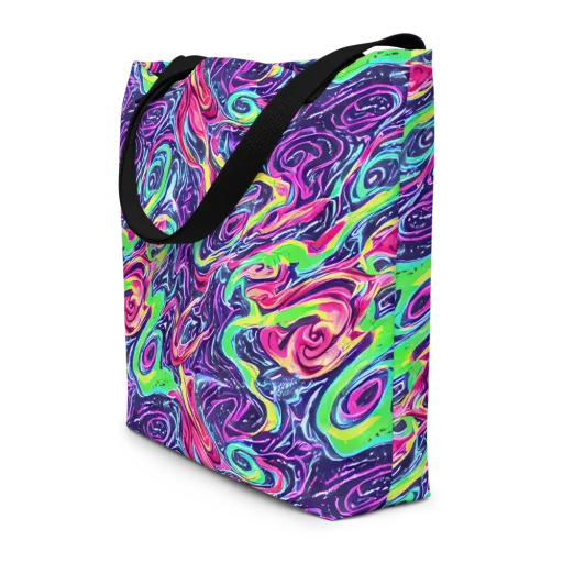 The Color Spiral on a Large Tote Bag W/ Pocket
