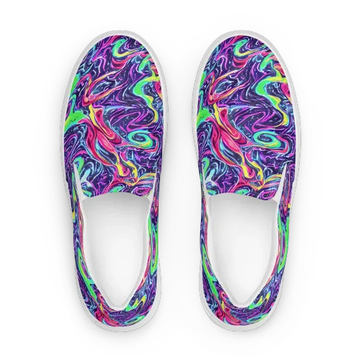 The Color Spiral on a Women's Slip-On Canvas Shoes