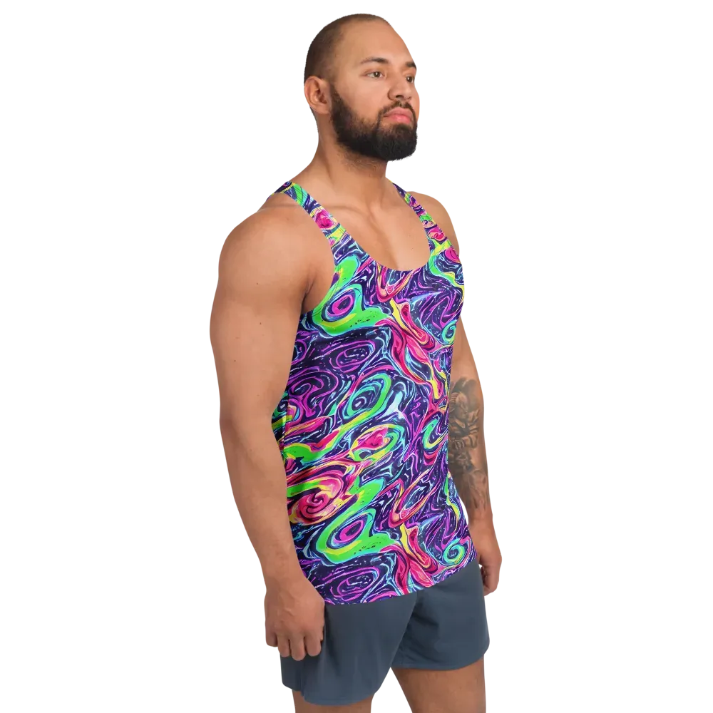 The Color Spiral on Men's Tank Top — Right Front