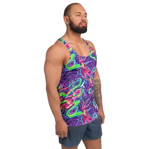 The Color Spiral on a Men's Tank Top