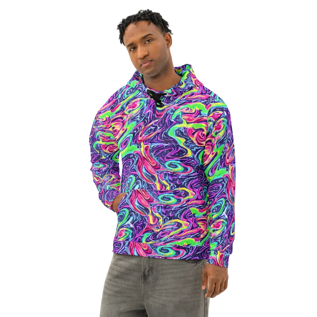 The Color Spiral on Cotton Hoodie — Left Front
