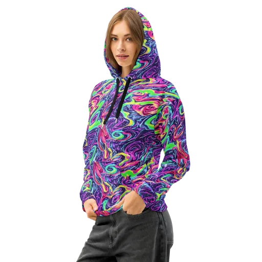 The Color Spiral on a Cotton Hoodie