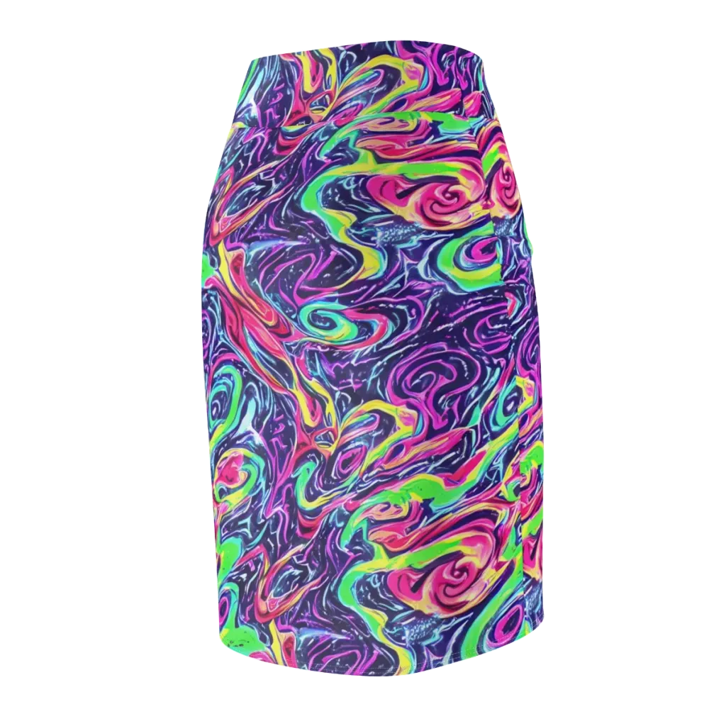 The Color Spiral on Pencil Skirt — Back Side