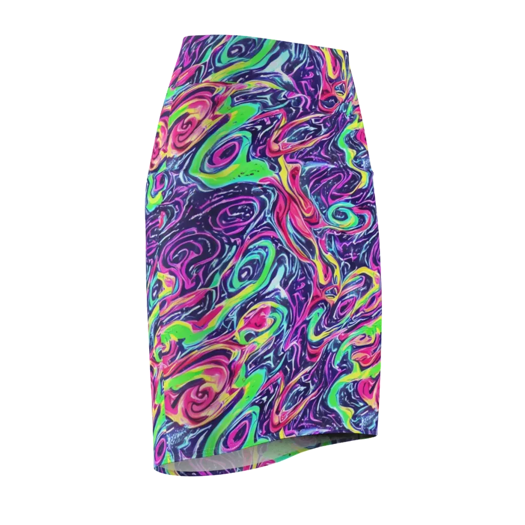 The Color Spiral on Pencil Skirt — Front Side