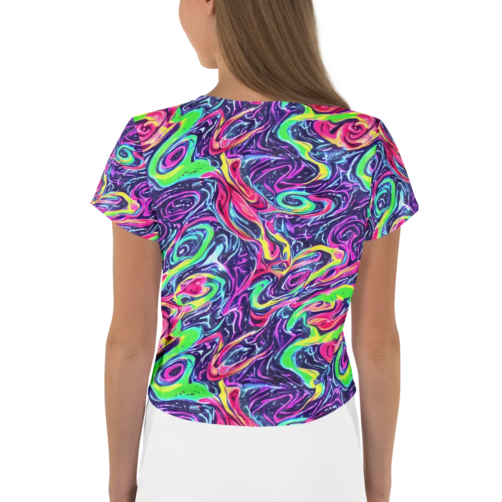 The Color Spiral on Crop Tee — Back