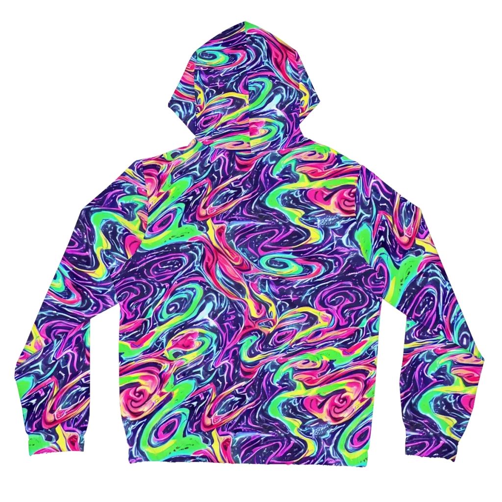 The Color Spiral on Women's Full-Zip Hoodie — Back