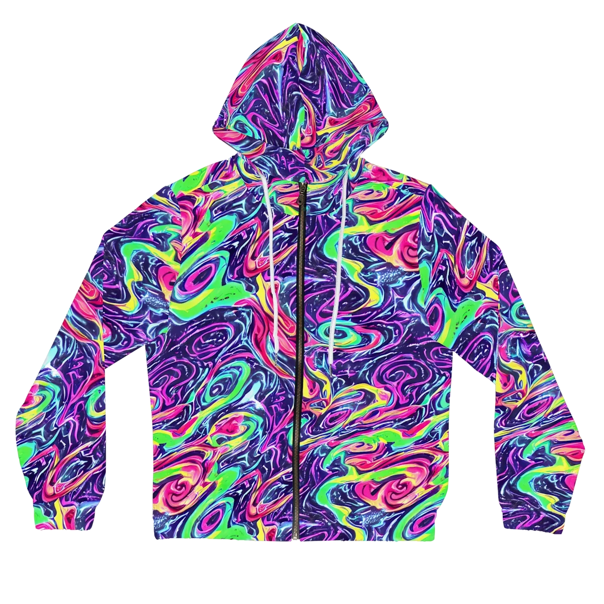 The Color Spiral on Women's Full-Zip Hoodie — Front