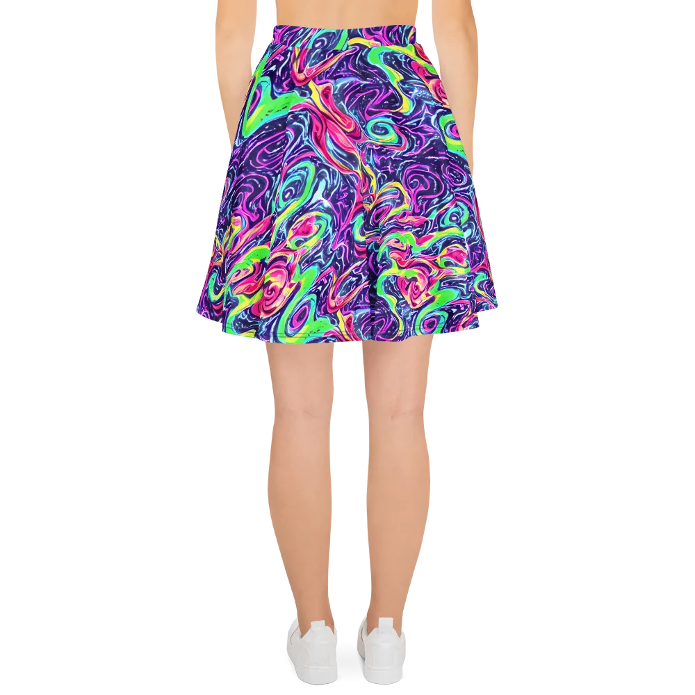 The Color Spiral on Skater Skirt — Back
