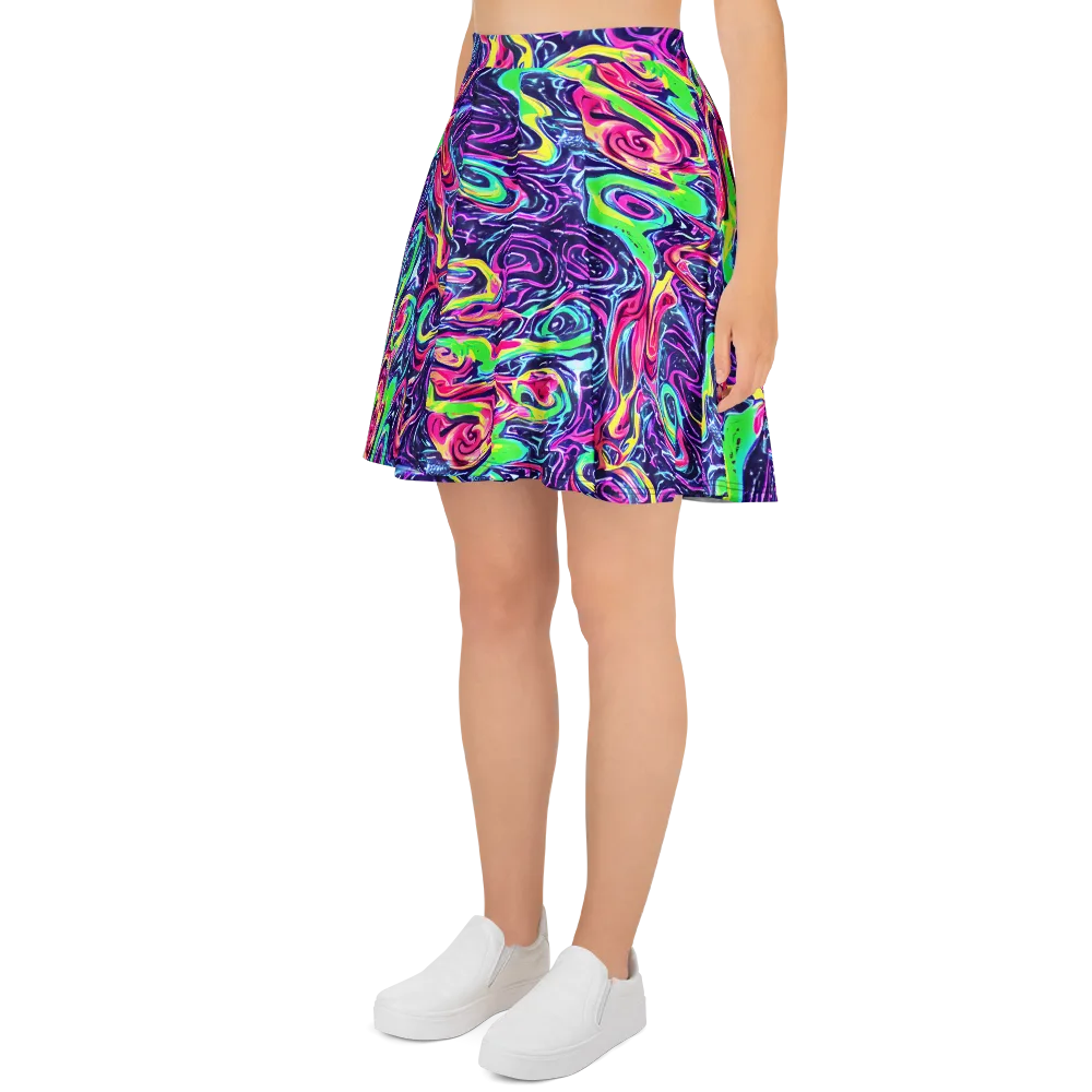 The Color Spiral on Skater Skirt — Left