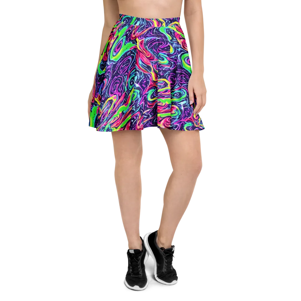 The Color Spiral on Skater Skirt — Front