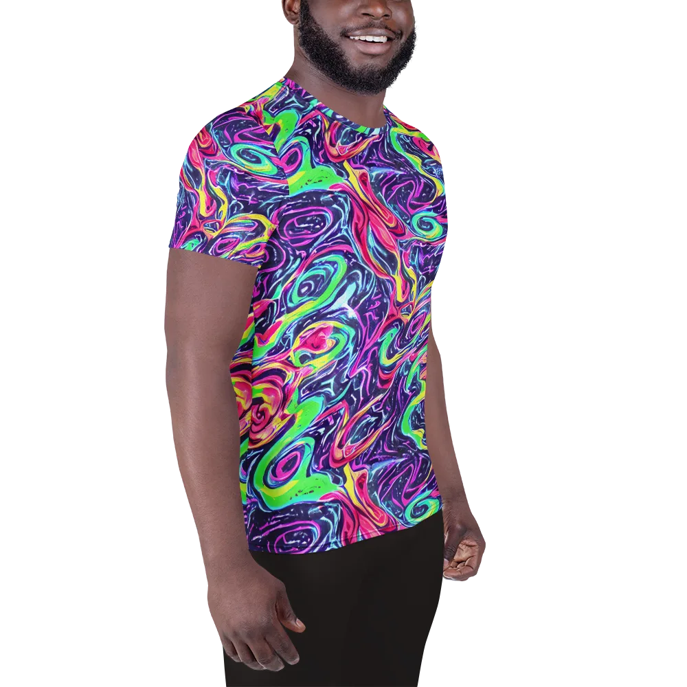The Color Spiral on Men's Athletic T-Shirt — Right