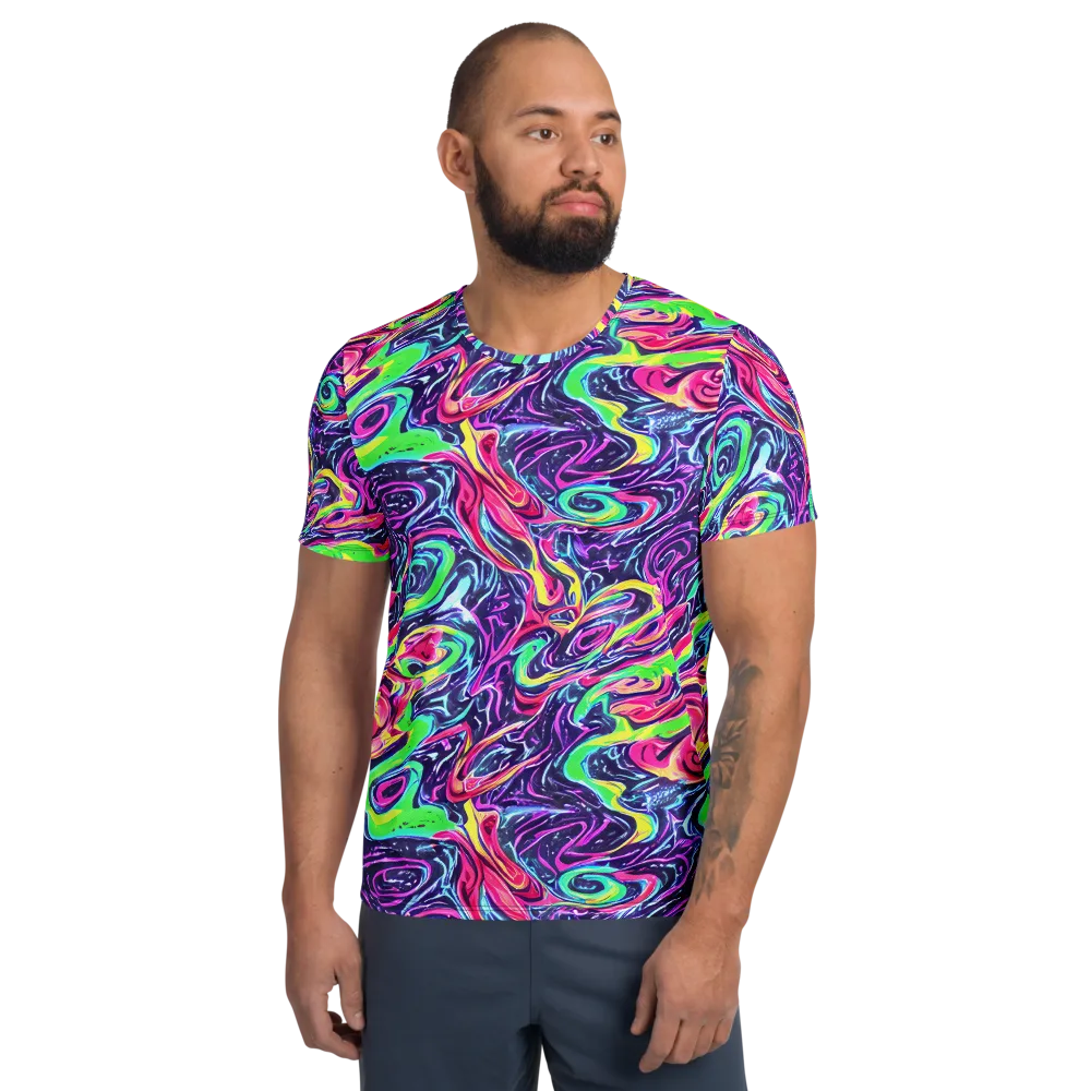 The Color Spiral on Men's Athletic T-Shirt — Front
