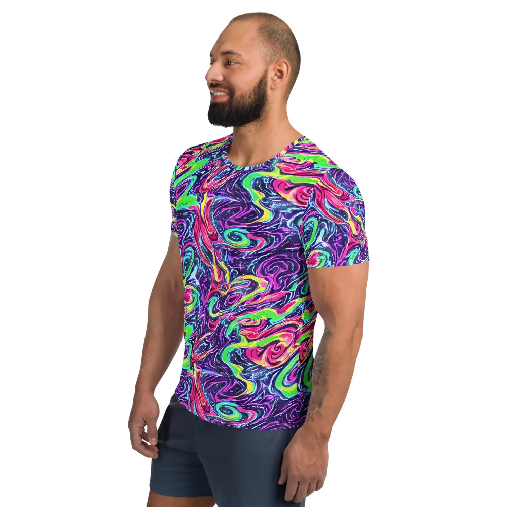 The Color Spiral on Men's Athletic T-Shirt — Left