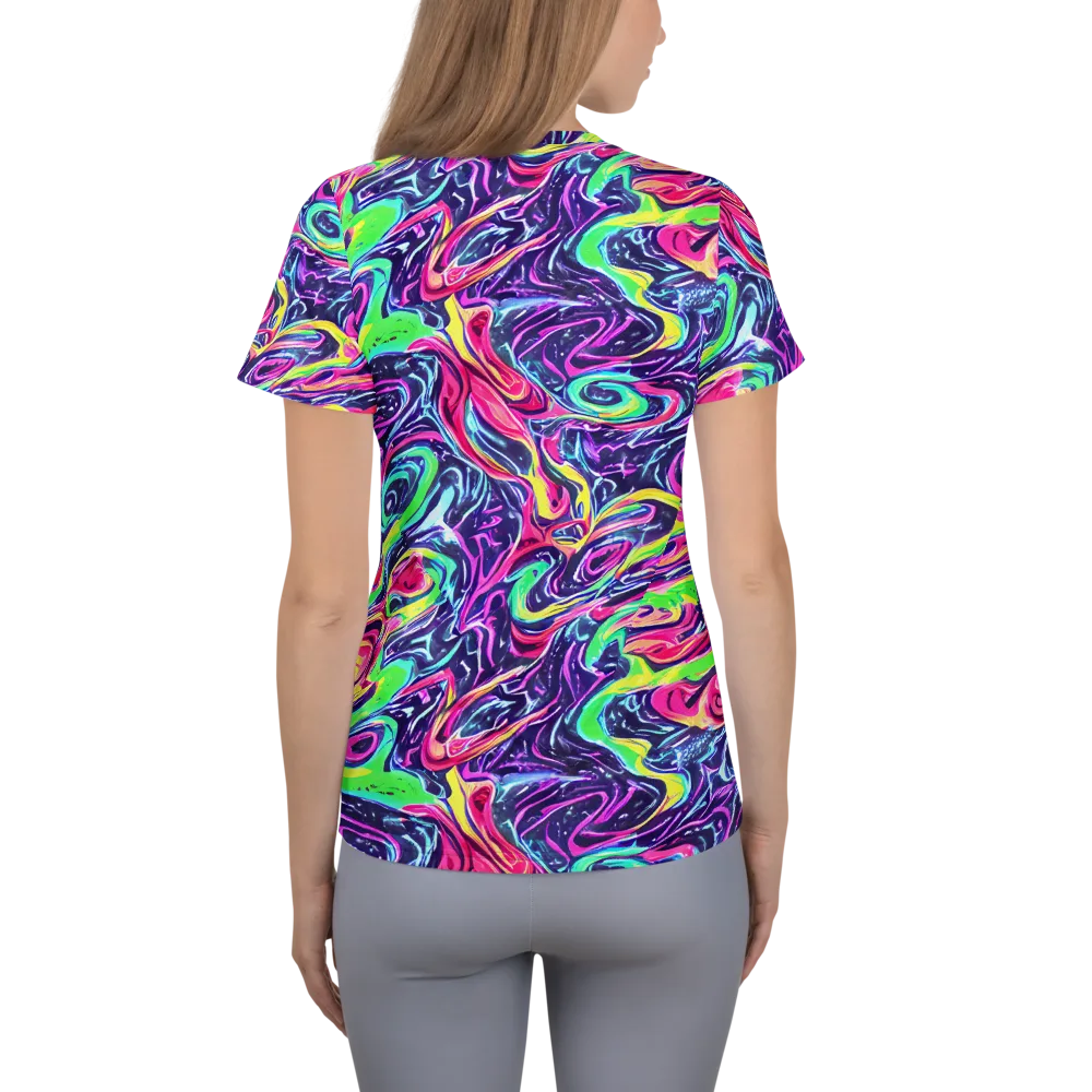 The Color Spiral on Women's Athletic T-Shirt — Back