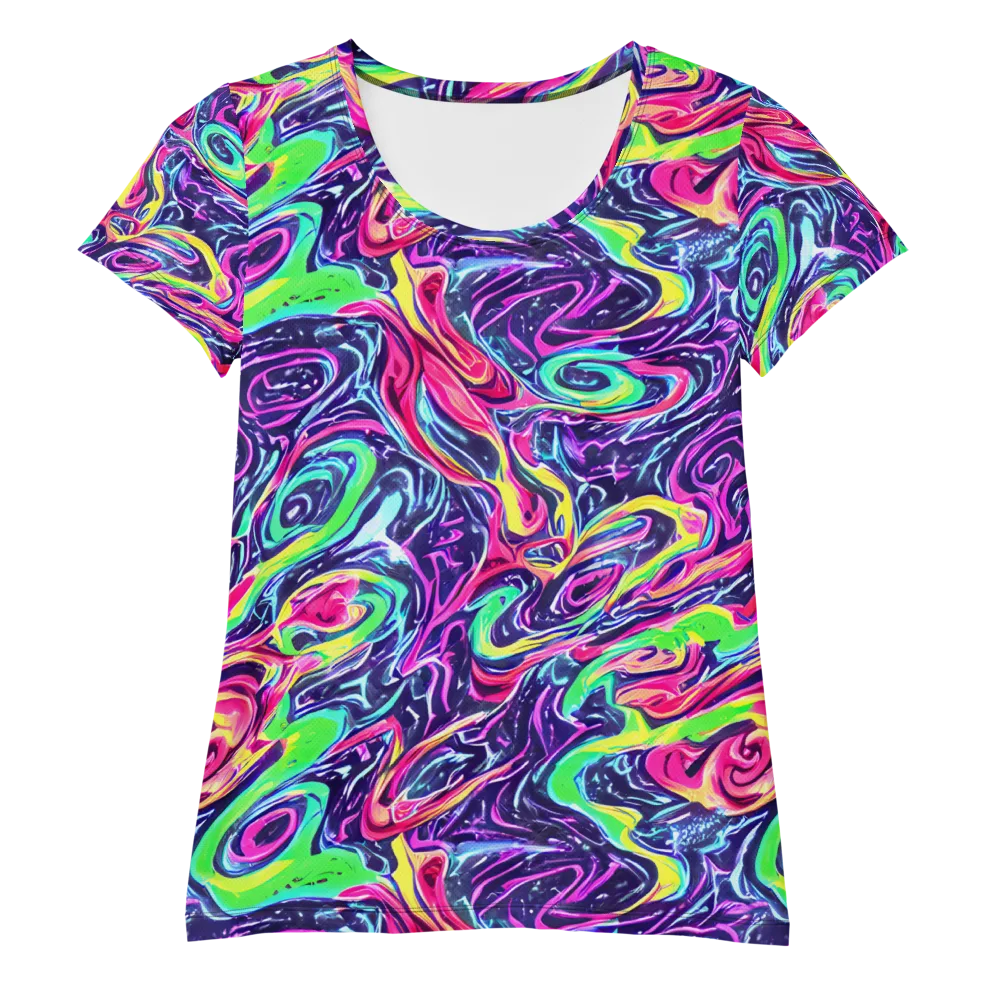 The Color Spiral on Women's Athletic T-Shirt — Front