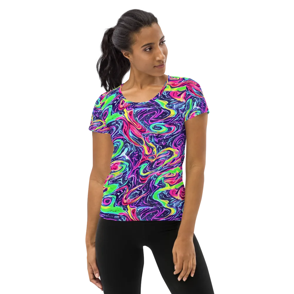 The Color Spiral on Women's Athletic T-Shirt — Front