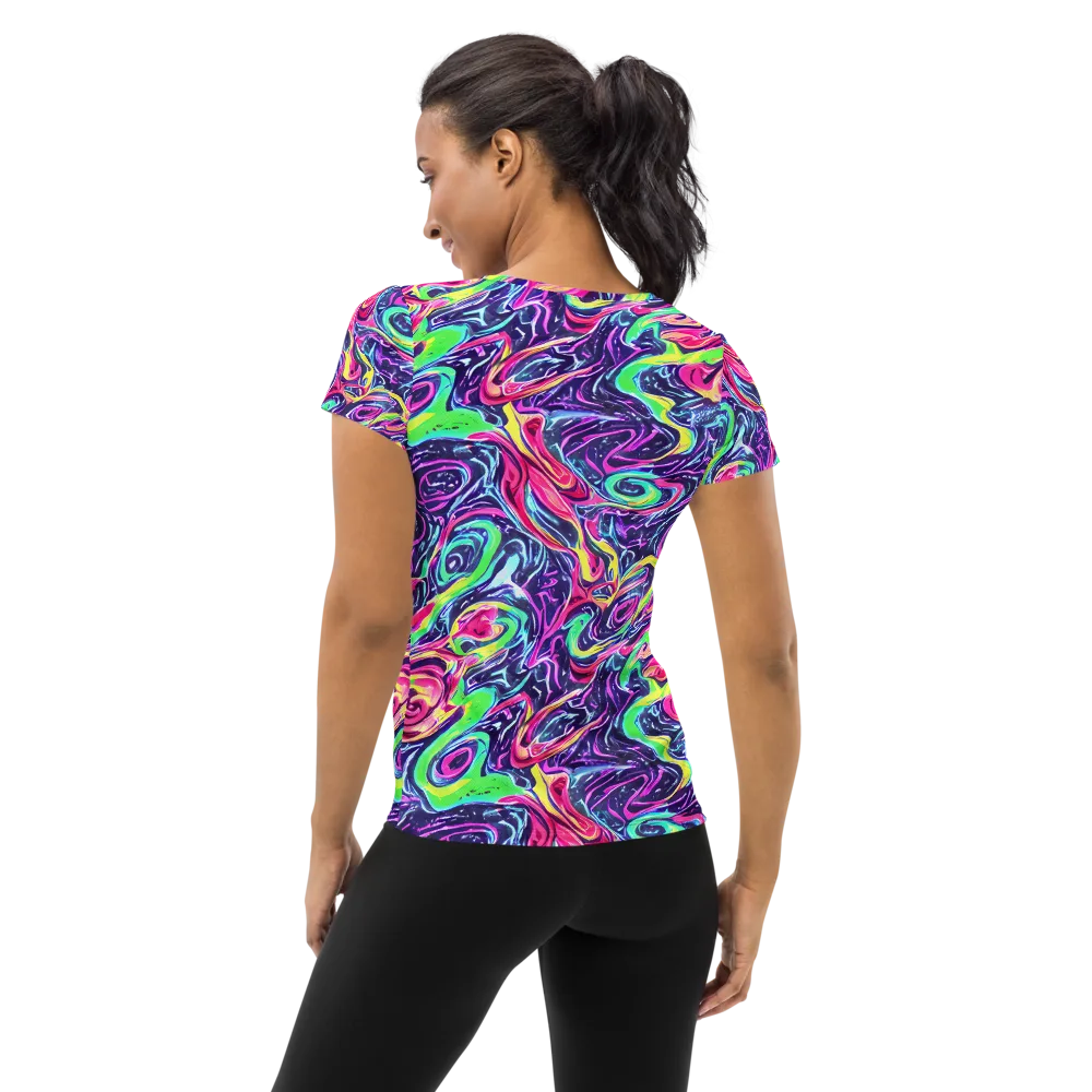 The Color Spiral on Women's Athletic T-Shirt — Back
