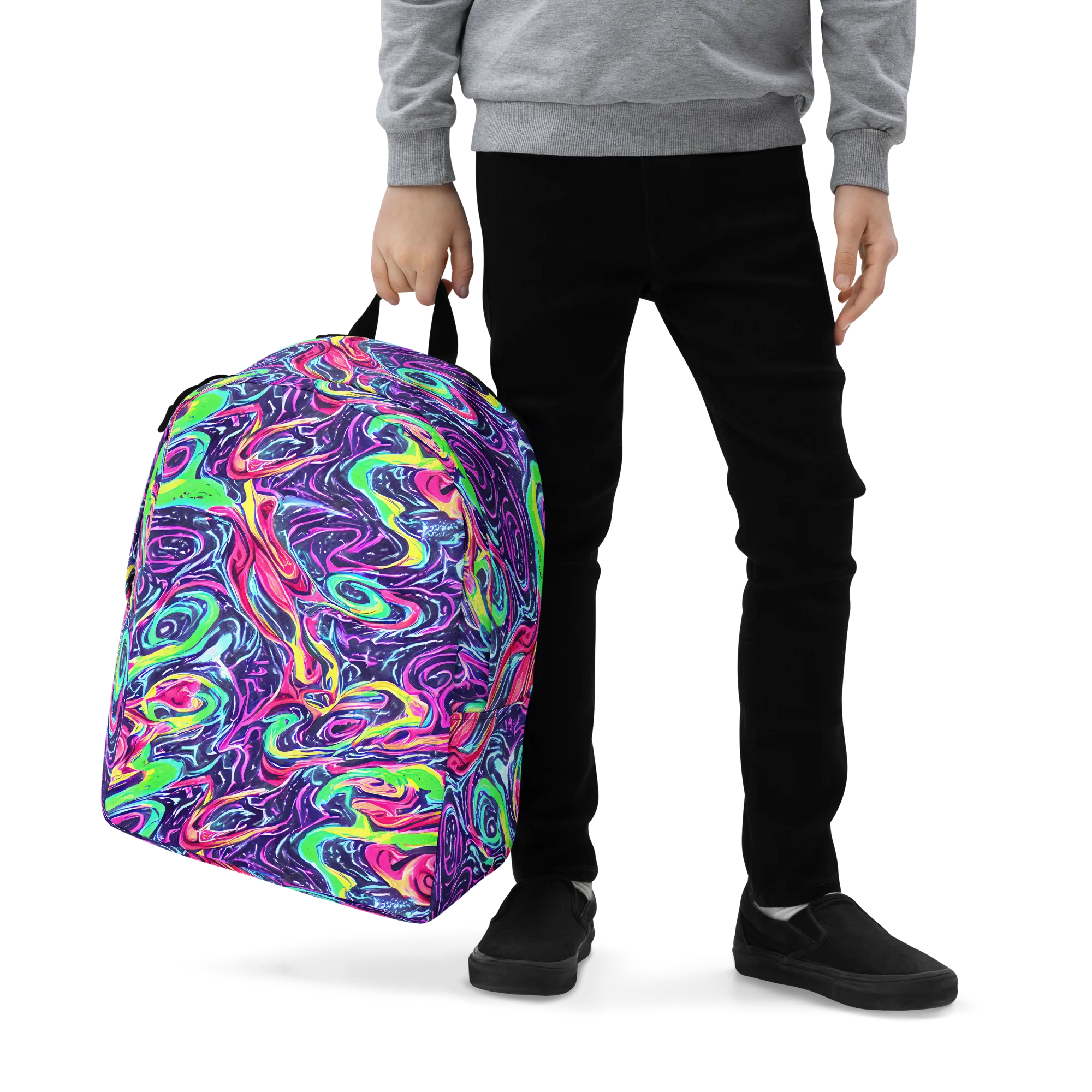 The Color Spiral on Minimalist Backpack — Zoomed-in
