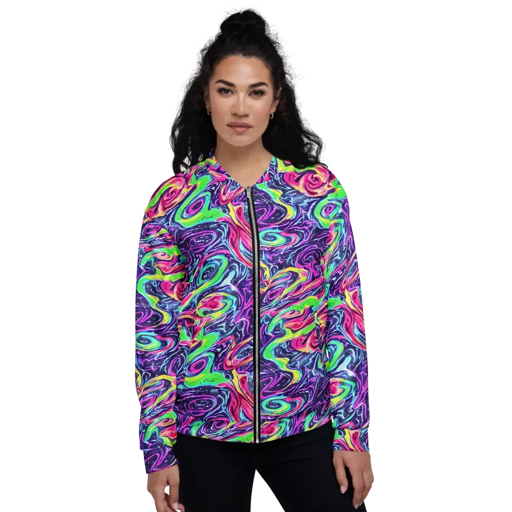 The Color Spiral on Bomber Jacket — Front