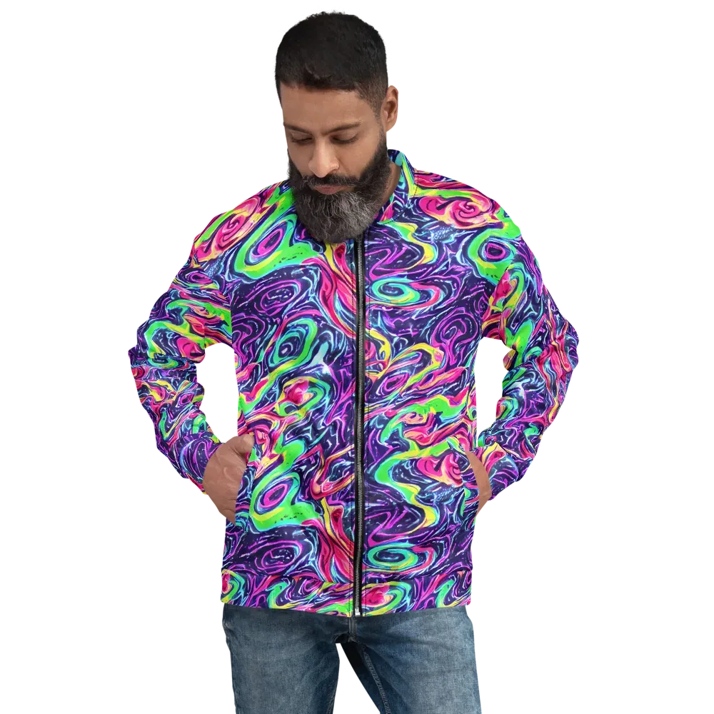 The Color Spiral on Bomber Jacket — Front