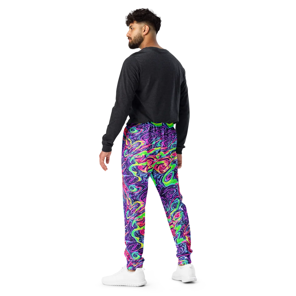 The Color Spiral on Men's Joggers — Back