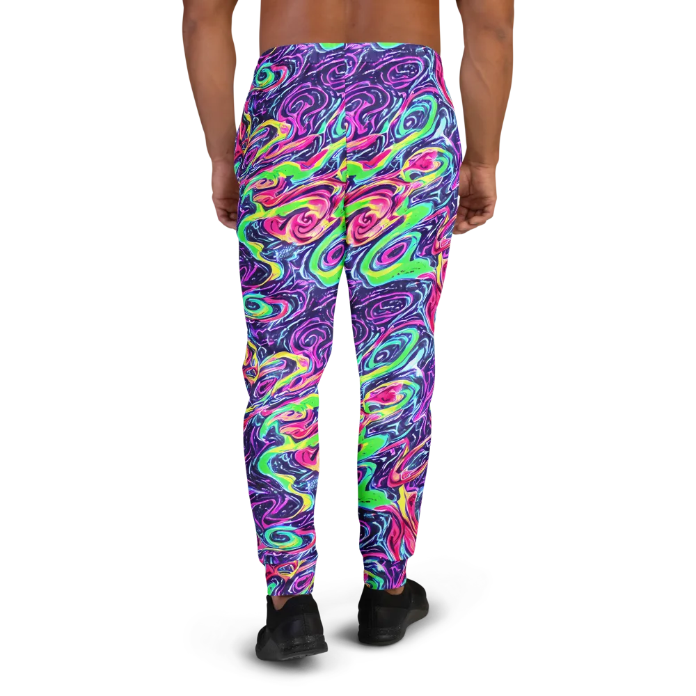 The Color Spiral on Men's Joggers — Back